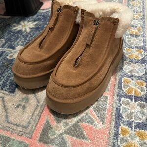 Women's Brown Suede Platform UGG Boots